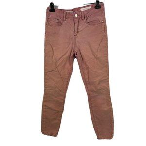 Pilcro & The Letterpress Anthropologie Women 28 x 28” Script Jeans Corduroy Pink